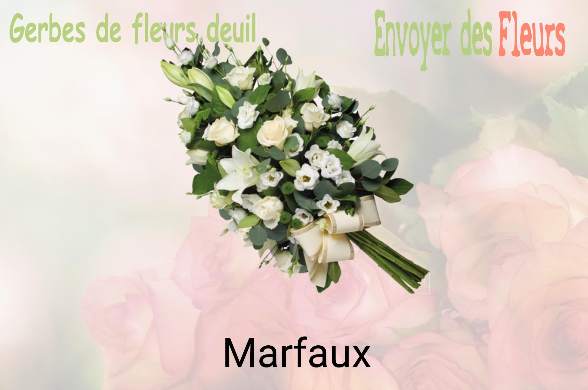 Gerbe de fleurs de deuil livrée à Marfaux